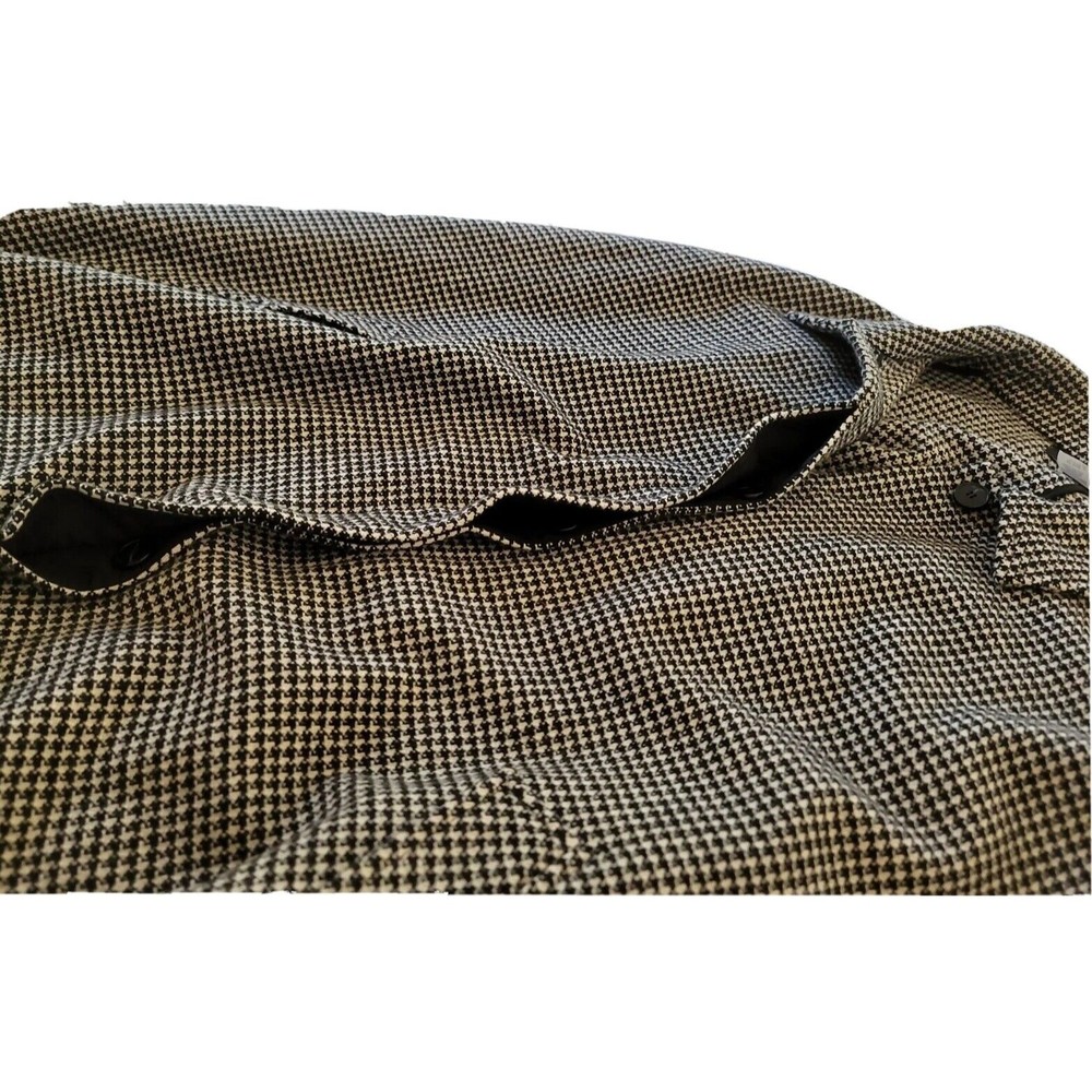 Jones New York Collection Womans Black Ivory Houndstooth Long Cape XL 100% Wool - Picture 10 of 11